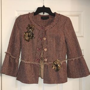 BCBGMAXAZRIA 3/4 sleeve wool blend blazer - XXS